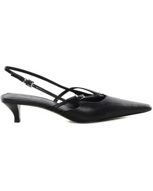 MICHAEL Michael Kors Selina Slingback Leather Pumps - White