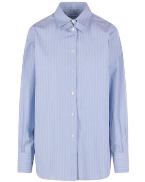 Rohe Striped Button-Up Shirt - Blue