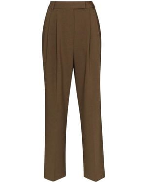 Frankie Shop Bea Pleated Trousers - Brown