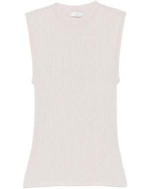 Peserico Top Girocollo A Coste - Bianco