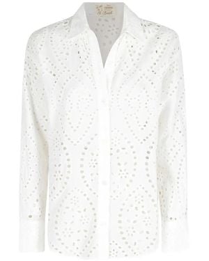MC2 Saint Barth Cristal Broderie Anglaise Shirt - White