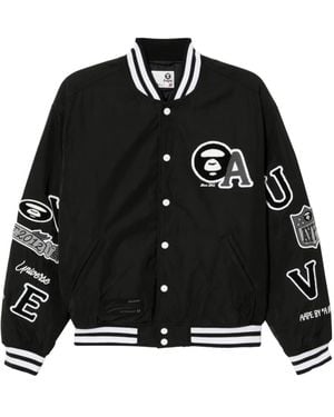 Aape By A Bathing Ape Jacke Mit Logo-Stickerei - Schwarz