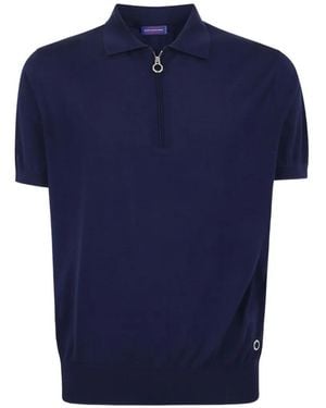 Stefano Ricci Zipped Polo Shirt - Blue