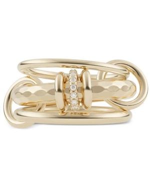 Spinelli Kilcollin 18Kt Geelgouden Gehamerde Ring Met Diamant - Metallic