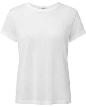 Agolde Rolled-Cuff T-Shirt - White