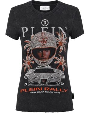 Philipp Plein Rally Sexy Pure Fit Camiseta Las Vegas - Negro