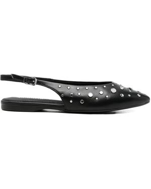 Tamaris Studded Flat Pumps - White