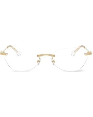 Swarovski Bril Met Randloos Montuur - Wit