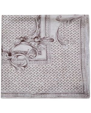 Max Mara Printed Scarf - Grey