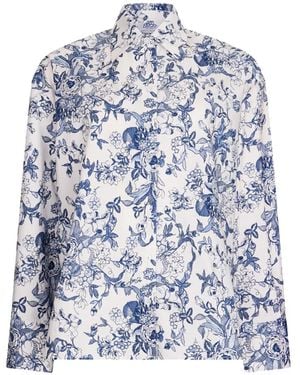Liu Jo Printed Poplin Shirt - Blue