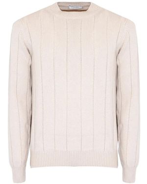 Cruciani Gerippter Pullover - Natur