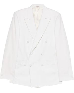 Fursac Button Fastening Wool Suit Jacket - White