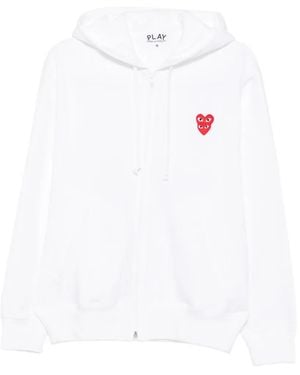 COMME DES GARÇONS PLAY Sudadera Con Capucha Y Parche De Corazón - Blanco