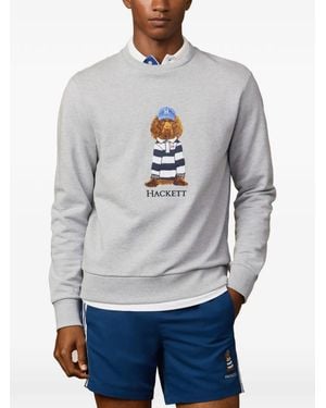 Hackett Harry Crew-Neck Cotton Sweater - Gray