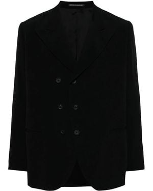 Yohji Yamamoto Double-Breasted Blazer - Black
