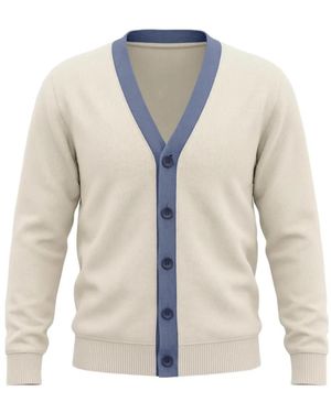 Harden Cardigan À Boutonnière - Blanc