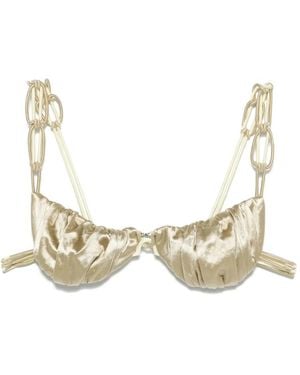 Isa Boulder Reversible Bikini Top - Natural