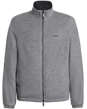 ZEGNA Giacca Reversibile Brezza Con Zip - Grigio