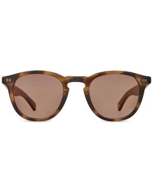 Garrett Leight Gafas De Sol Hampton Con Montura Redonda - Marrón