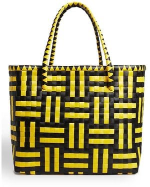 Hay Bolso shopper grande tejido - Amarillo