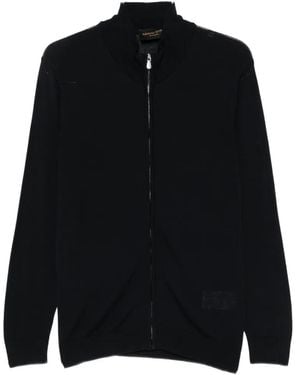 Alberto Gozzi Zip-Up Wool Cardigan - Black