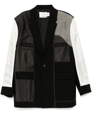 Feng Chen Wang Patchwork Blazer - Black