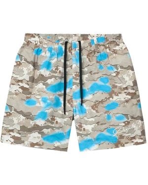 Purple Brand Short À Imprimé Camouflage - Blue