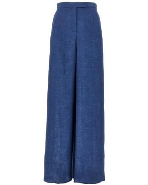 Emporio Armani Linen Trousers - Blue