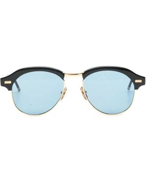 Thom Browne Round-Frame Sunglasses - Blue