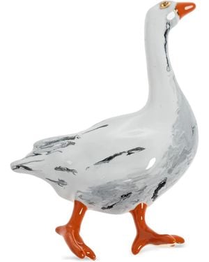 Moschino Goose-Shaped Brooch - Grey