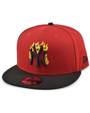 KTZ 9Fifty New York Yankees Flames Cap - Red