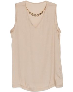 Fabiana Filippi V-Neck Top - Natural