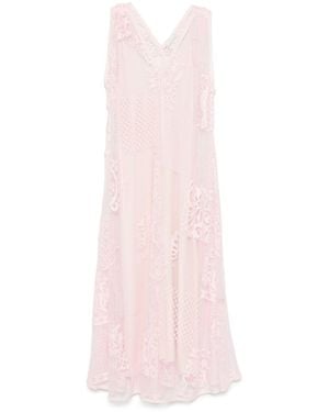 Forte Forte Jacquard Lace Maxi Dress - Pink