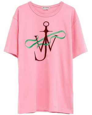 JW Anderson Embroidered T-Shirt - Pink
