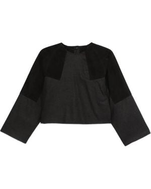 Max Mara Bluse Mit Knöpfen - Schwarz