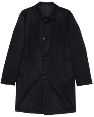 Kiton Reversible Single-Breasted Coat - Blue