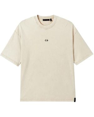 FIVE CM Graphic-Detail Crewneck Cotton T-Shirt - White