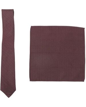 Remus Uomo Patterned Tie Set - Purple