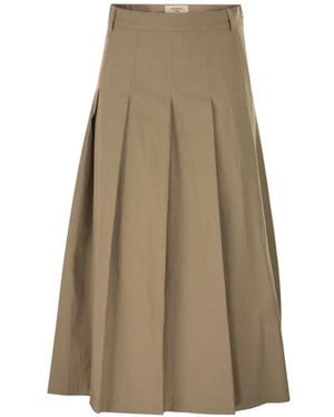 Weekend by Maxmara Pleated A-Line Skirt - Natural
