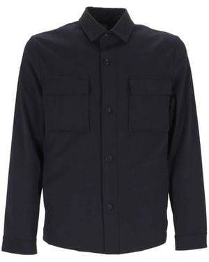 Hōsio Flap-Pocket Button-Up Shirt-Jacket - Blue