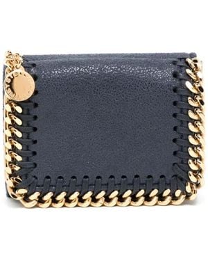 Stella McCartney Chain-Link Detailing Leather Wallet - Blue