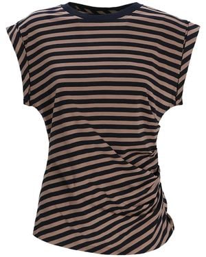 BOSS T-Shirt En Coton À Rayures - Black