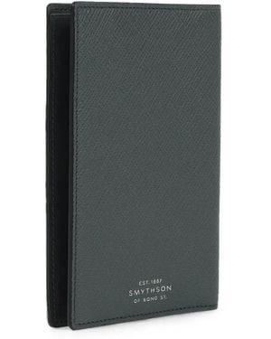 Smythson Funda Para Pasaporte Panama - Gris
