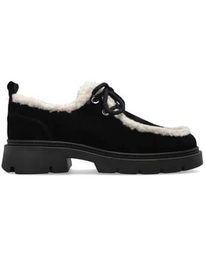 Inuikii Mocabee Curly Shearling-Trim Ballet Flats - Black