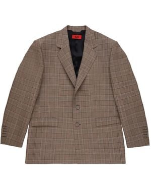 424 Checked Blazer - Brown