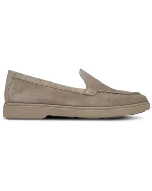 Santoni Suede Slip-On Loafers - Grey