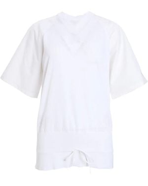 Fabiana Filippi Logo-embroidered T-shirt - Weiß
