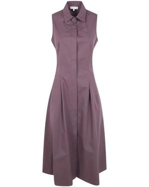 Antonelli Belted Sleeveless Midi Dress - Purple