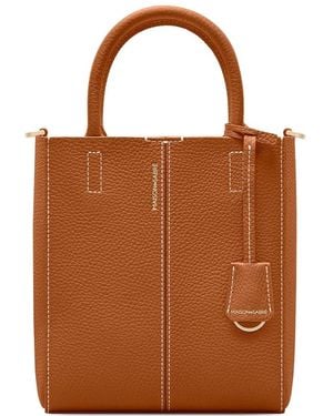 Maison De Sabre Mini Sac À Main En Cuir À Anses Roulées - Marron