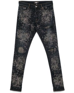 Amiri All-Over-Crystal Jeans - Grey